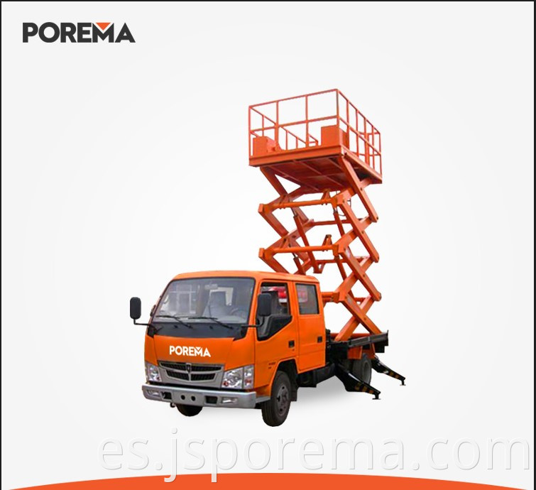 Cutting fork type aerial working platform